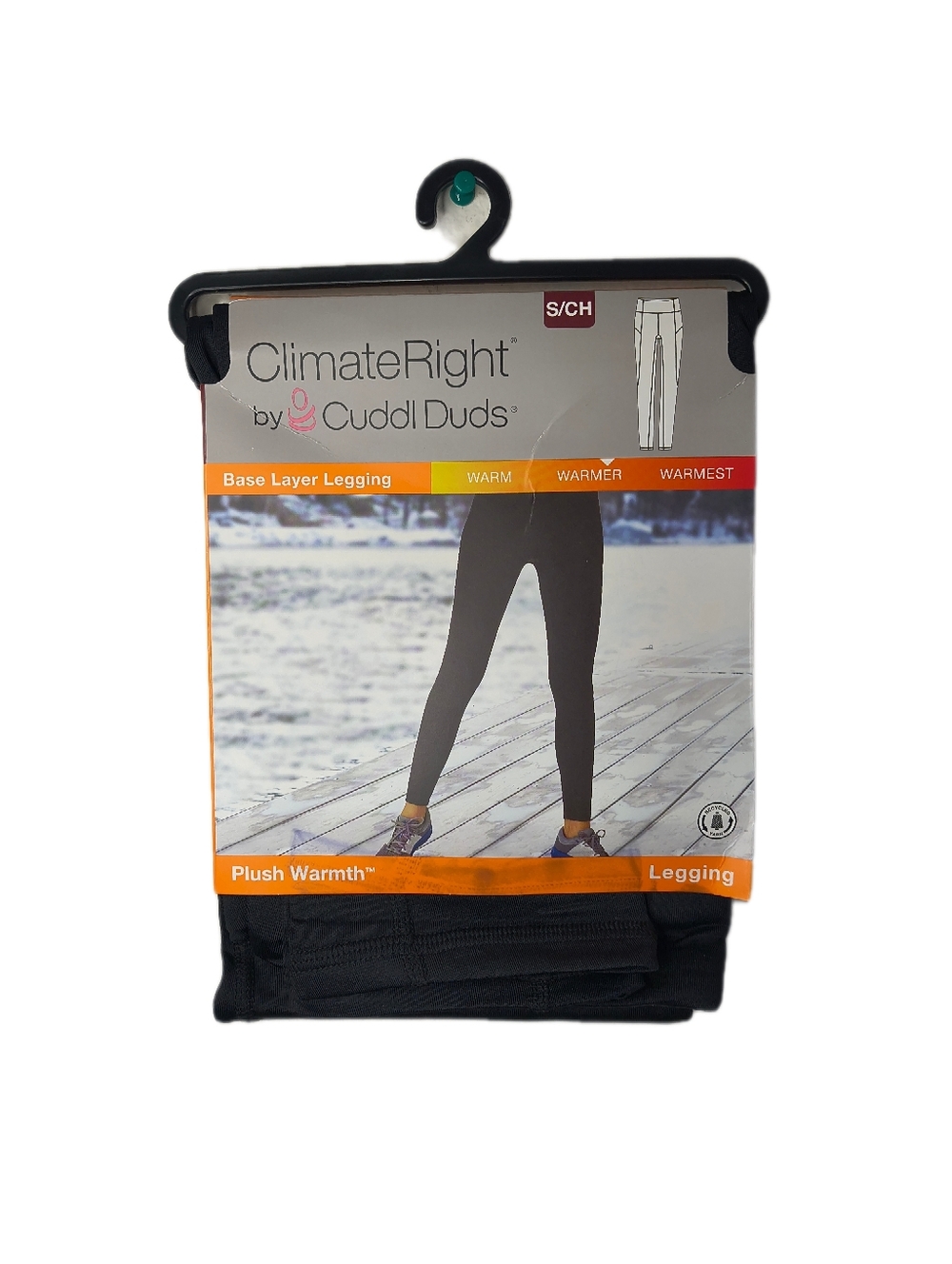 Climate Right by Cuddl Duds Womens Black Base Layer Leggings (S) NEW